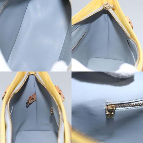 LOUIS VUITTON Monogram Vernis Houston Hand Bag Baby Blue M91005 - Picture 12 of 13